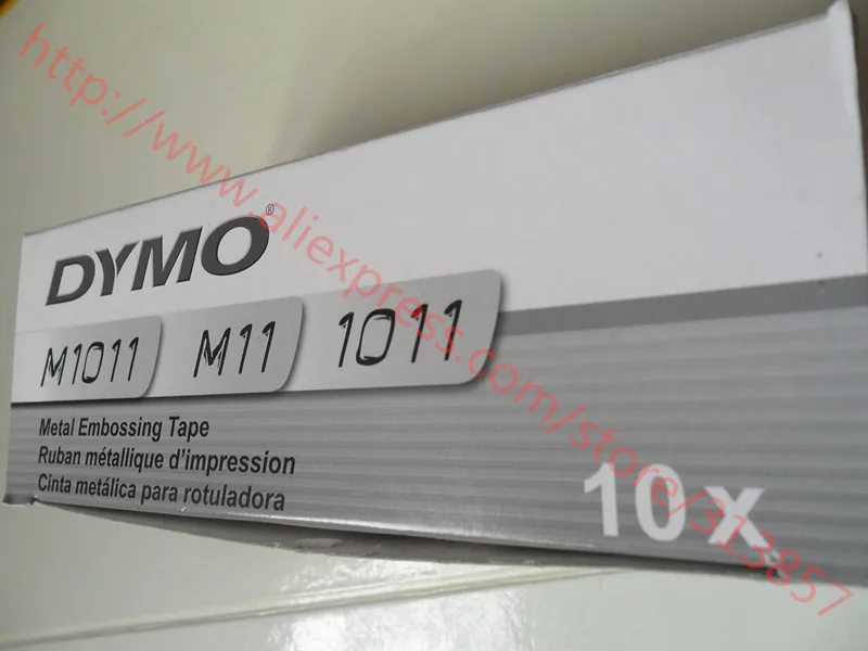 10 Pcs Metal Embosser Aluminum with adhesive label tapes SC0035800 12mm * 4.8m For Metalic Embossing Dymo M1011