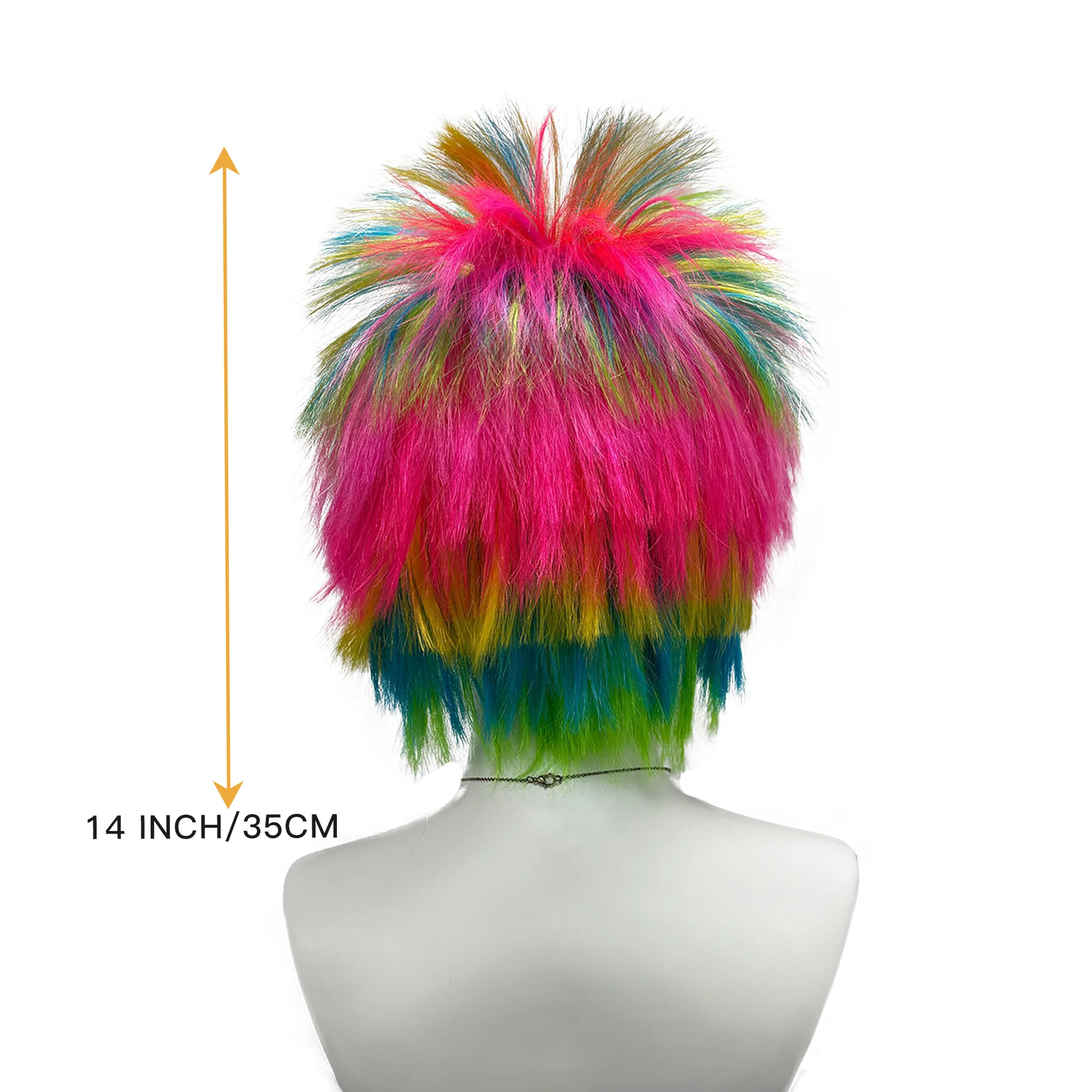 Trick colorful dress up wig explosion head hedgehog-inspired style head modeling wigs for costume party Halloween cosplay gifts