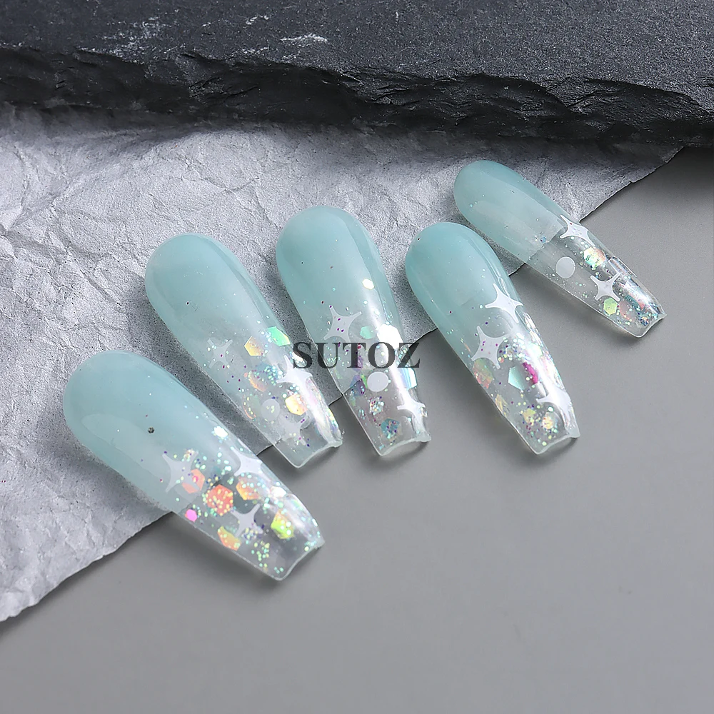 Stelle Nail Art Glitter paillettes cuori rosa esagono rotondo olografico colorato brillante fiocchi decorazione Manicure fai da te LEBXMS-01