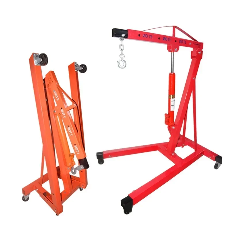 2026-'hydraulic foldable shop crane engine jack portable folding items Car Engine Crane lift with CE small crane for pickup