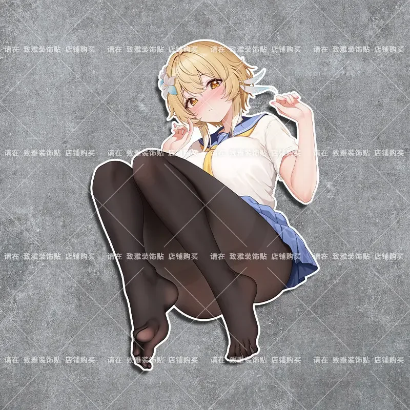 Scratch Cover Body Decor Genshin Impact Lumine Anime Vinyl Decal Stickers for Car and Electric Motorcycle