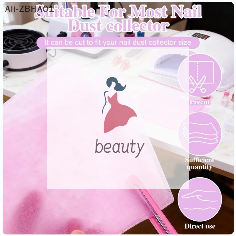 Fabrics Paper Manicure Accessories 100 Sheets Nail Dust Collector Filter Paper Cotton Replace Nail Vacuuming Filter Non-woven