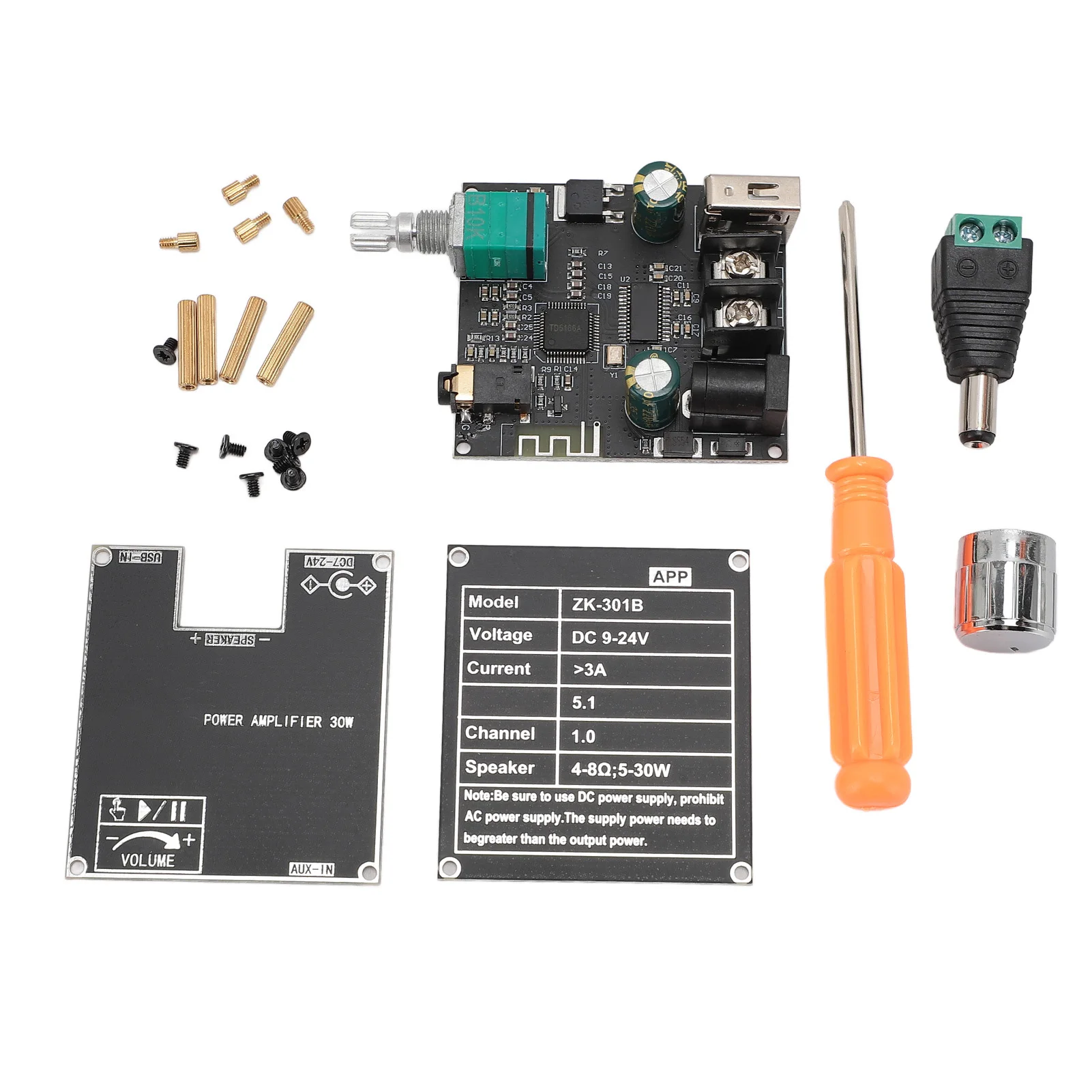 

Модуль усилителя мощности 30 Вт TPA3110D2, чип, настоящая беспроводная стерео моно Bluetooth, плата усилителя, компактная печатная плата для динамика «сделай сам»