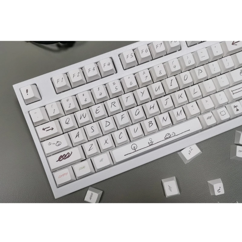 131 teclas Cherry PBT Keycaps Dye Sublimation Keycap para interruptor Mx
