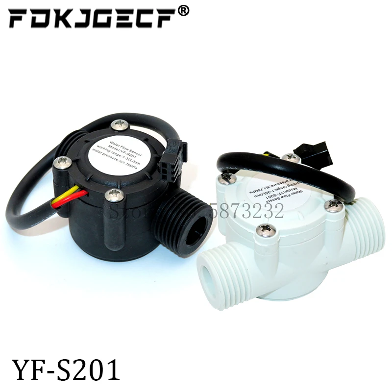 YF-S201 water flow sensor 4/6 points G1/2/3/4 interface FS300A water dispenser Hall flowmeter image 2
