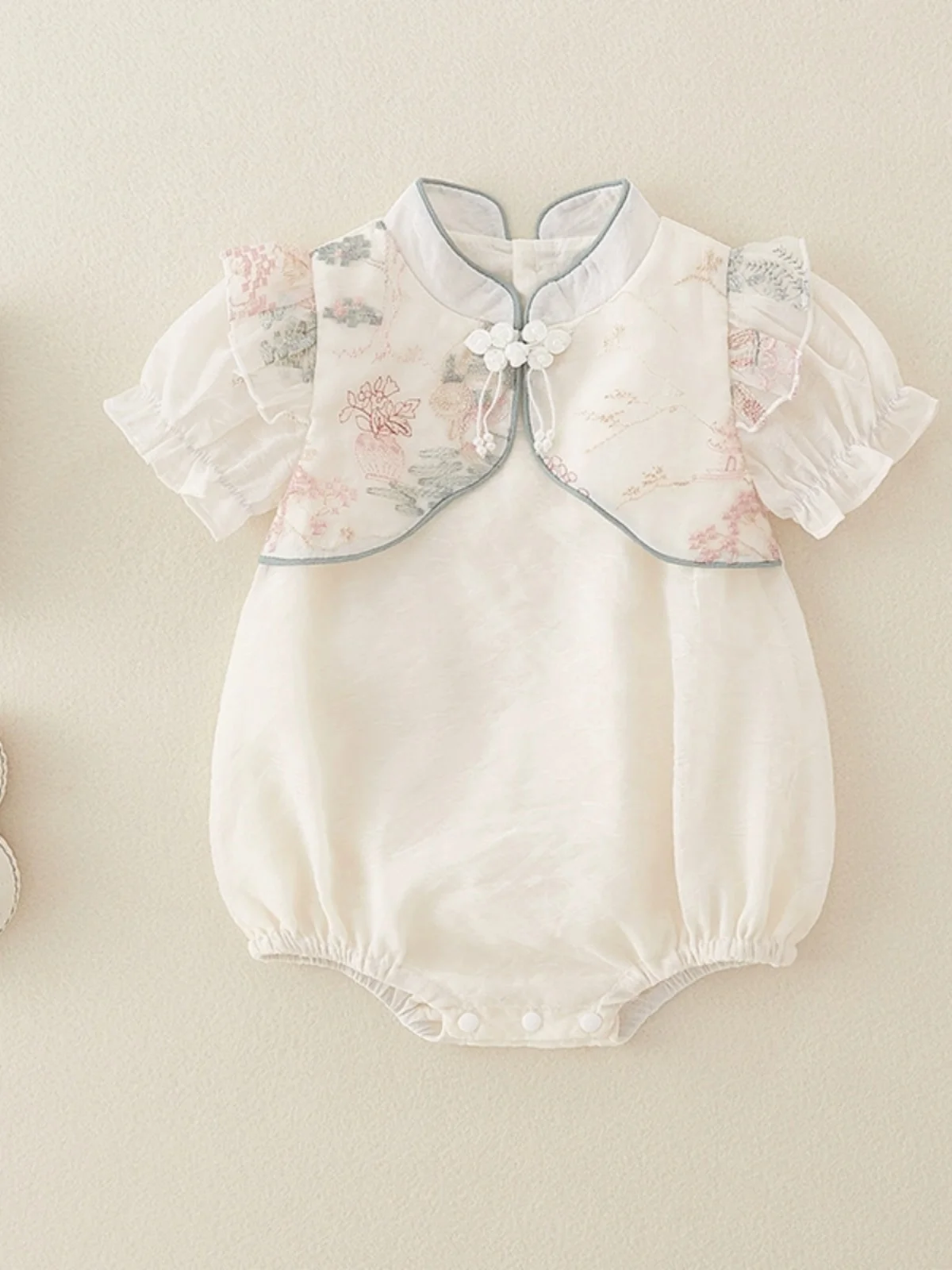 

Adorable Summer ort Sve e Rer for Newborn Baby Girls Super Cute Faionable Hanfu Sle Baby Clothes