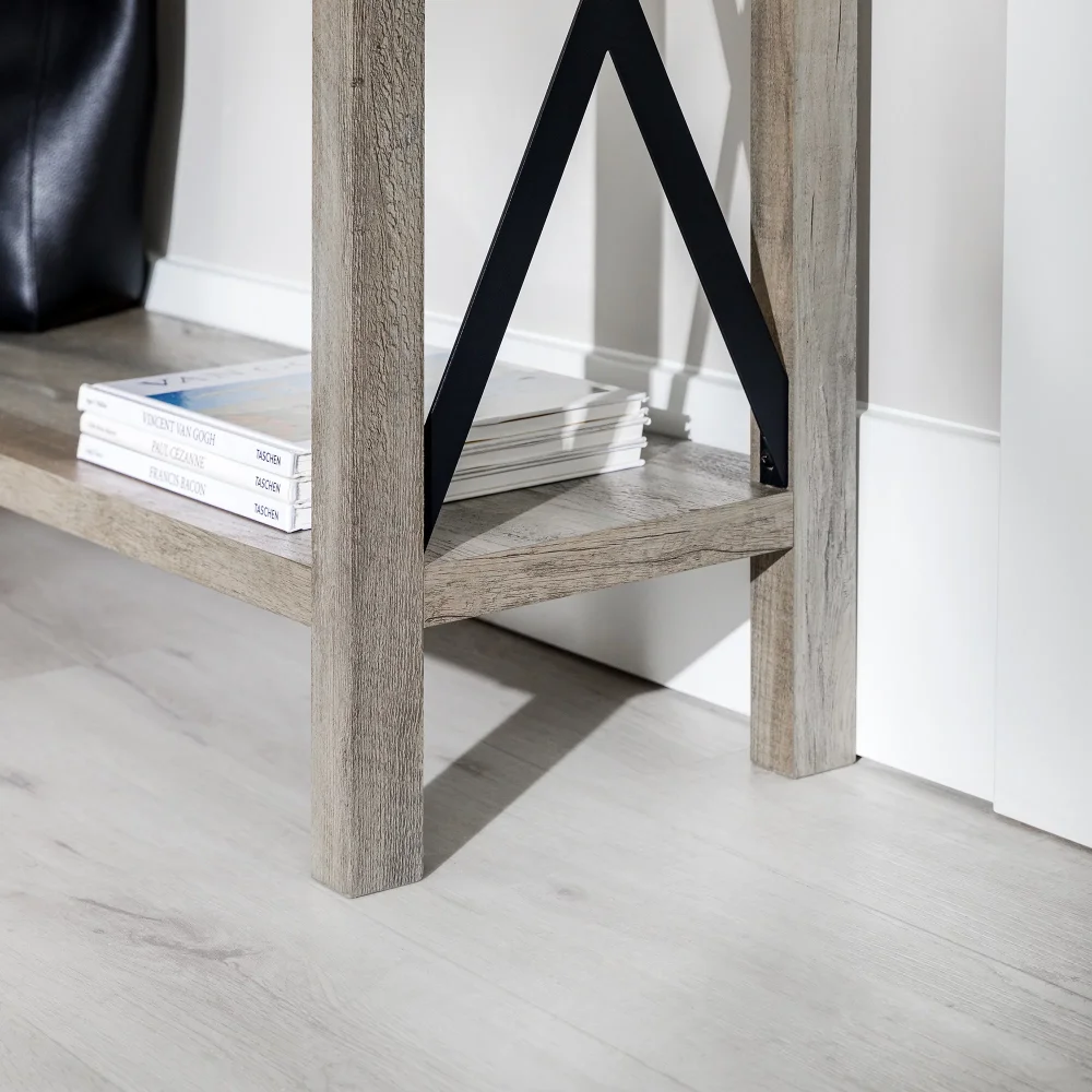 Magnolia Metal X Console Table, Gray Wash sofa table  small balcony table