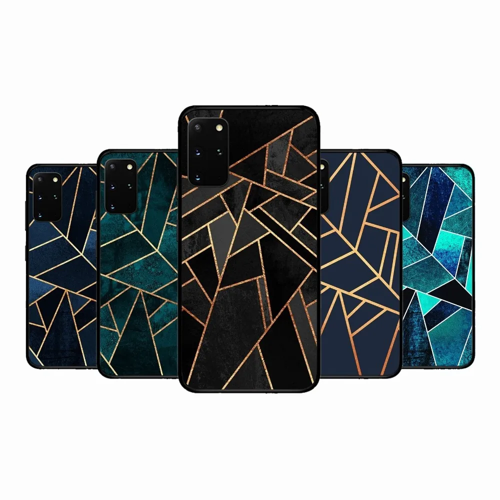 Irregular Colorful Stone Phone Case For Samsung S 9 10 20 21 22 23 30 23 24 plus lite Ultra FE S10lite Fundas