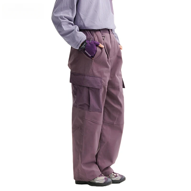 جيب كبير تقسم البضائع السراويل الرجال سفاري نمط مرونة الخصر مقاوم للماء سريعة الجافة واسعة الساق فضفاض بنطال رياضي رجل بنطلون #1