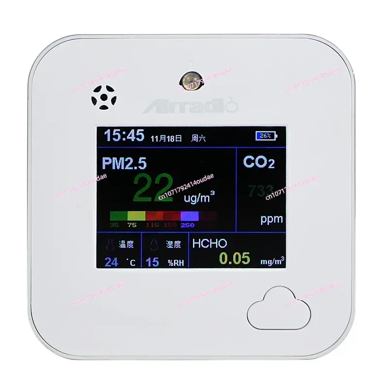 Wireless Temperature And Humidity Meter CO2 PM2.5 PM10 HCHO Indoor Air Quality monito App Phone Remote monitoing