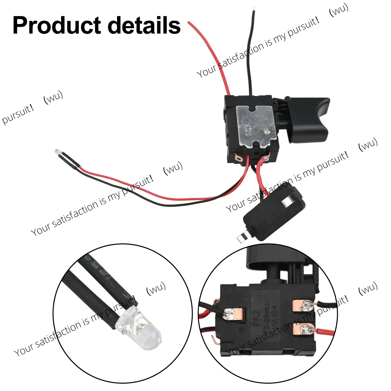 3pcs Approx 5x4cm Cordless Drill Electric Hand Drill Electric Drill Accessory Compact Size Convenient Speed Adjustment