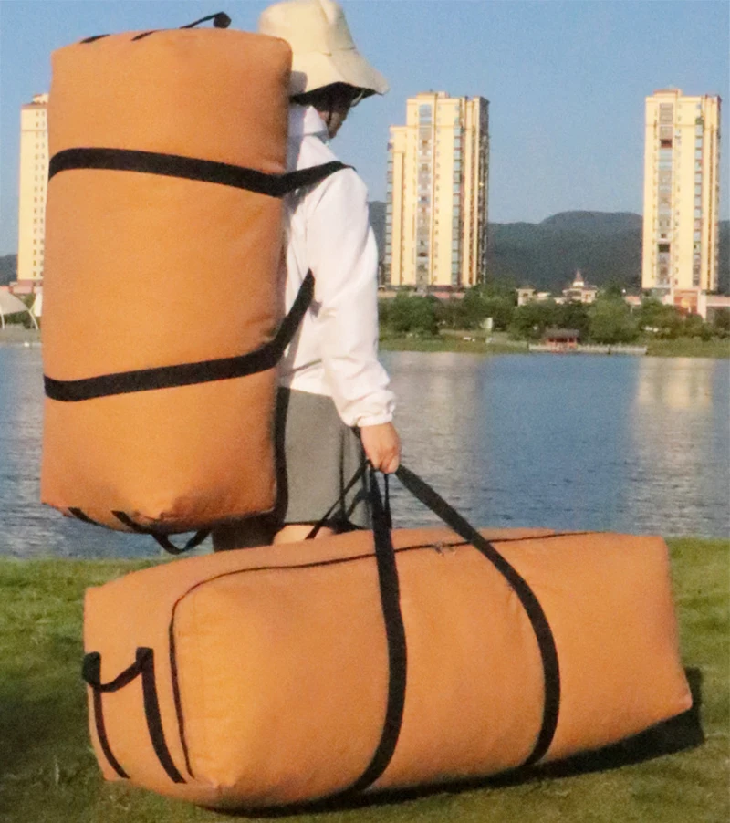 

Thick Canvas Camel Pack Large-capacity Bicycle Pannier Durable Equipment Storage Bag Outdoor Climbing Hiking Backpack Duffle Bag