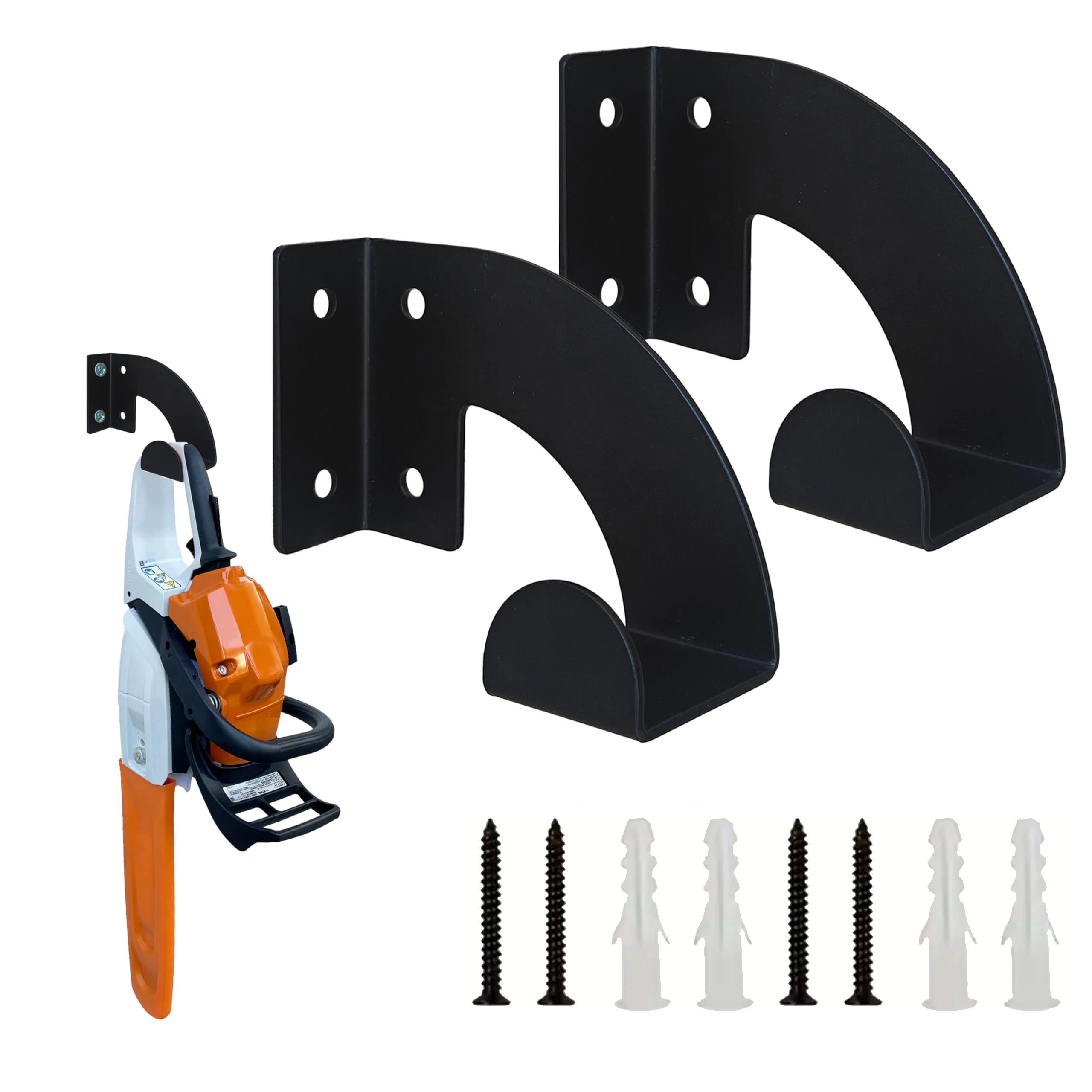 1/2 gereedschapsrek, kettingzaag wandmontage zware kettingzaaghanger wandmontage organisator metalen rek gereedschapsopslag voor werkplaats garage tuin