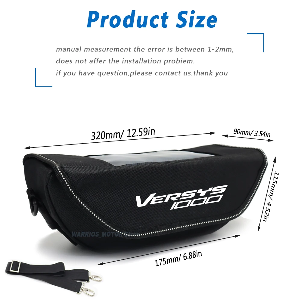 Bolsa impermeable para manillar de motocicleta, bolsa de viaje para viaje, para Versys 1000 SE 1000SE Versys1000 SE 2019 - 2022