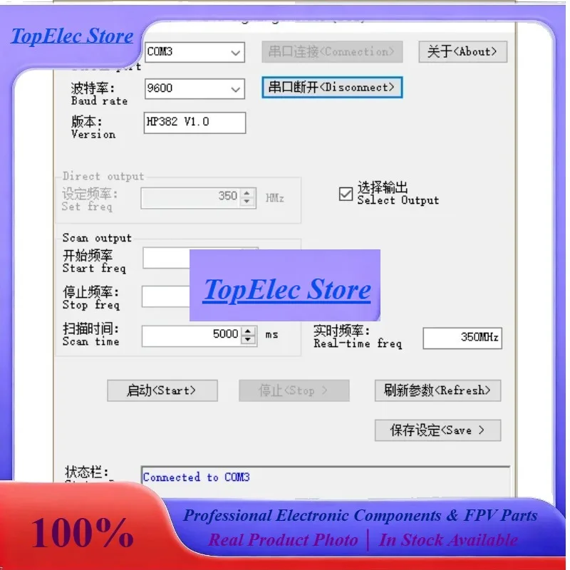 TopESsNew Version Of USB RF Signal Generator Sweep Function RF Generator 140MHz~4.4GHz