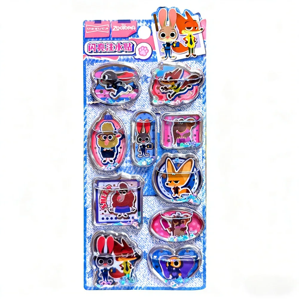 Adesivos 3D Zootopia DIY para Decoração de Cadernos, Álbuns e Diários, Papelaria Fofa de Judy para Estudantes