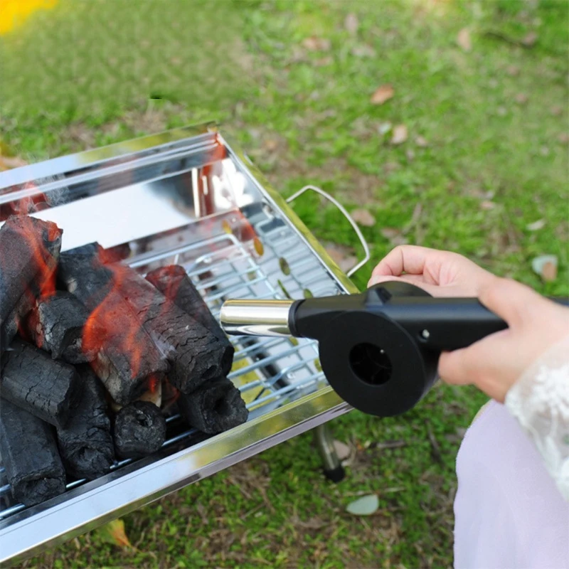 Hand Operated Portable Barbecue Blower for Camping Supplies, Bbq Grill, Support Combustion, Outdoor and Picnic Tool Equipment