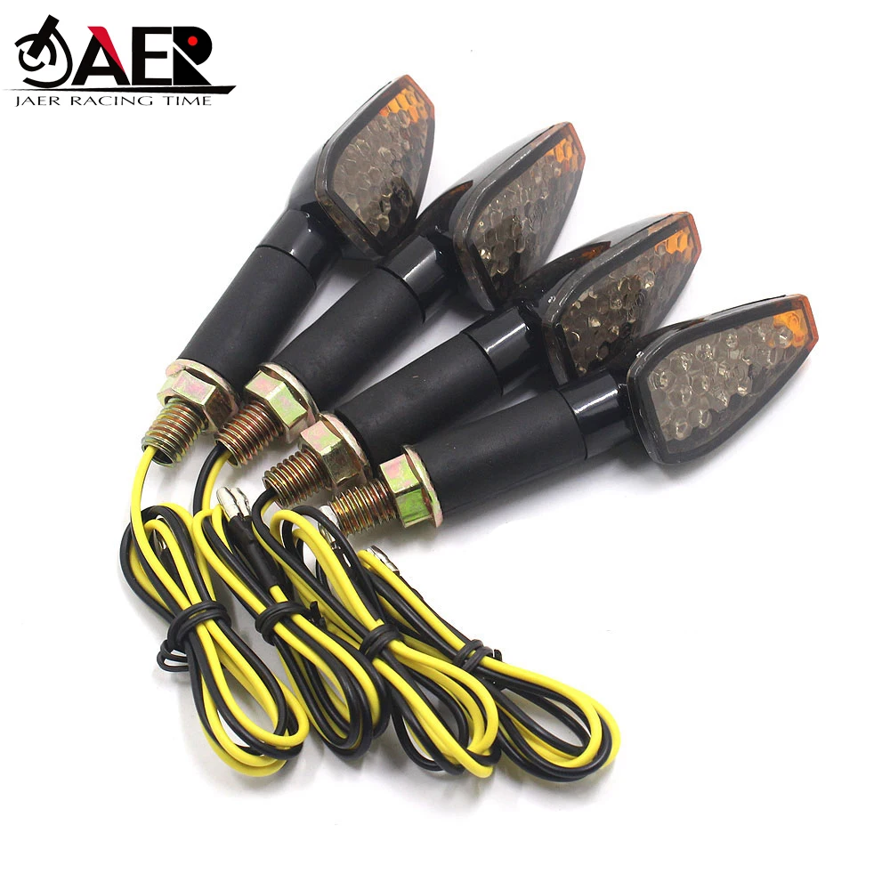 

4 шт., 12 В, 1 Вт, универсальный мотоциклетный светодиодный указатель поворота, янтарный мигающий свет, лампа для мотоцикла, супер яркий