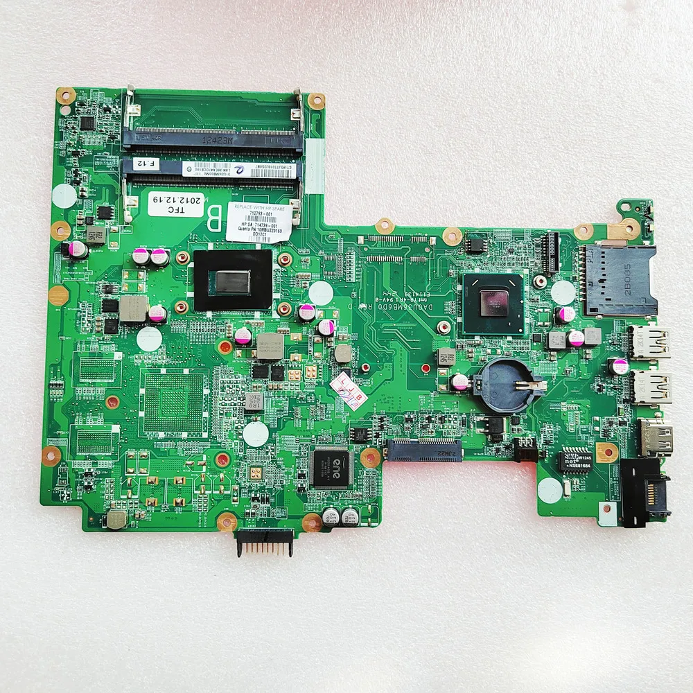 712793-001 712793-501 For HP Pavilion 15-b120la Sleekbook 15-B Notebook DA0U36MB6D0 Laptop Motherboard 714739-001 HM70 DDR3