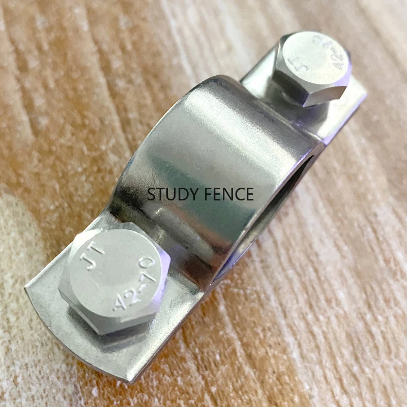1pc Stainless Steel M8 Bolt Pipe Clamp Pipe Support Fasteners Household Hardware Accessories Metal Fixed Pipe Bracket