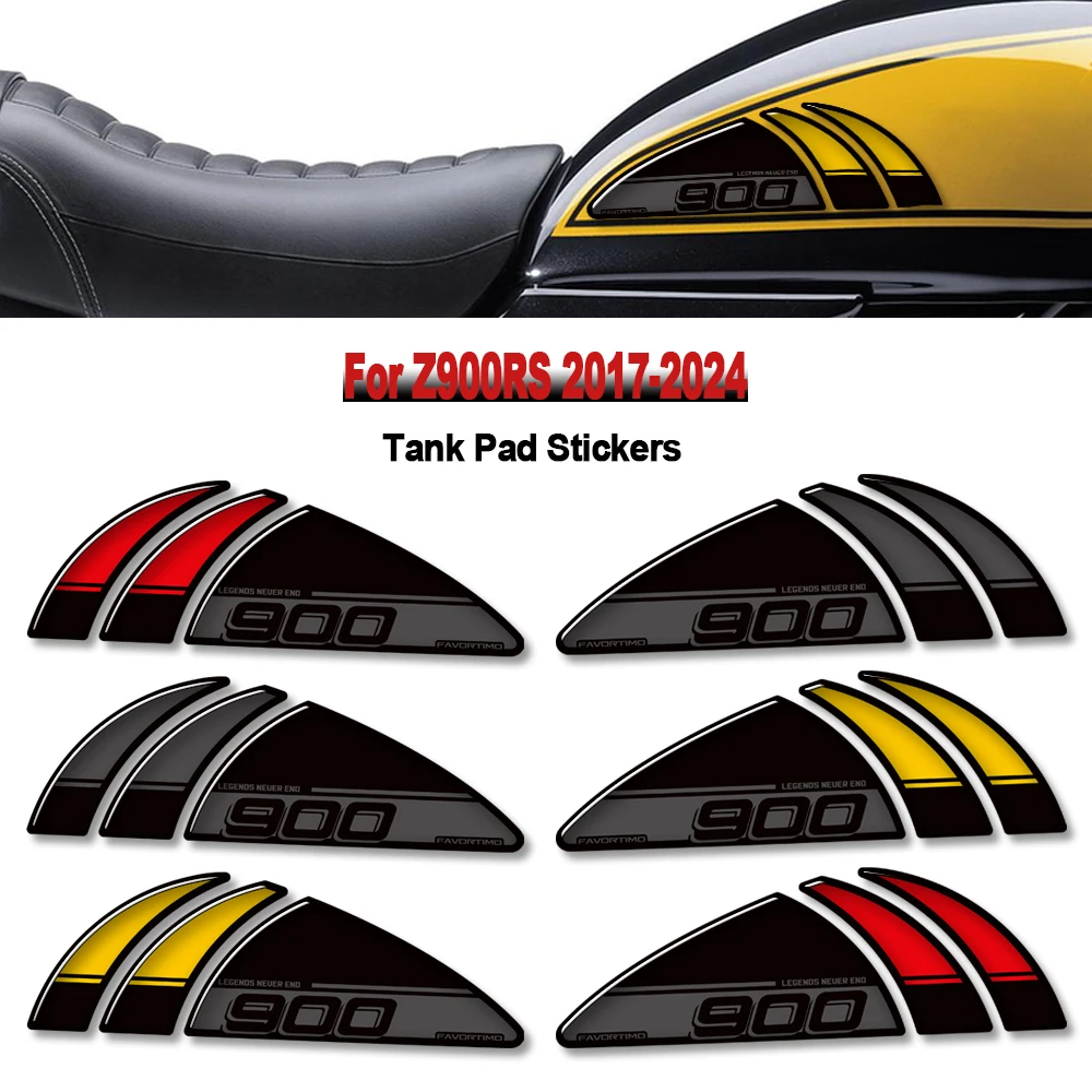 Motorcycle Accessories Tank Pad Stickers Protection Decals 3D Epoxy resin Kit Fit For Z900RS Z900 RS Z 900 Cafe SE ABS 2017-2026
