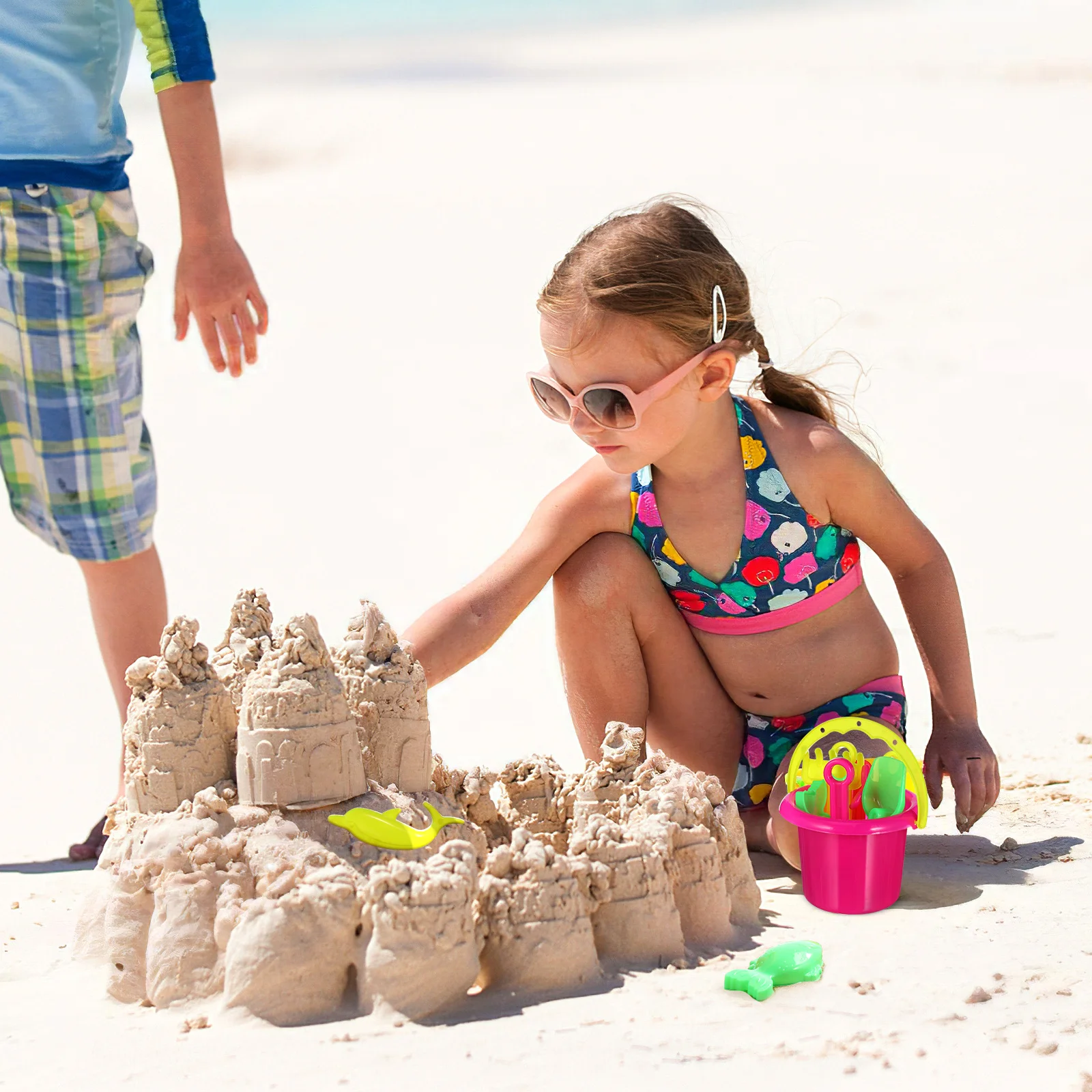 

1 Set Beach Bucket Toys: Kids Sand Bucket Set Mini Plastic Buckets For Outdoor Play Fun Garden Beach Travel Perfect Gift For