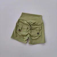Nude High Waist Peach Hip Seamless Fitness Shorts with Pockets Women's Tight Sports Running Training Dance Hip Lifting Pants - Image 5