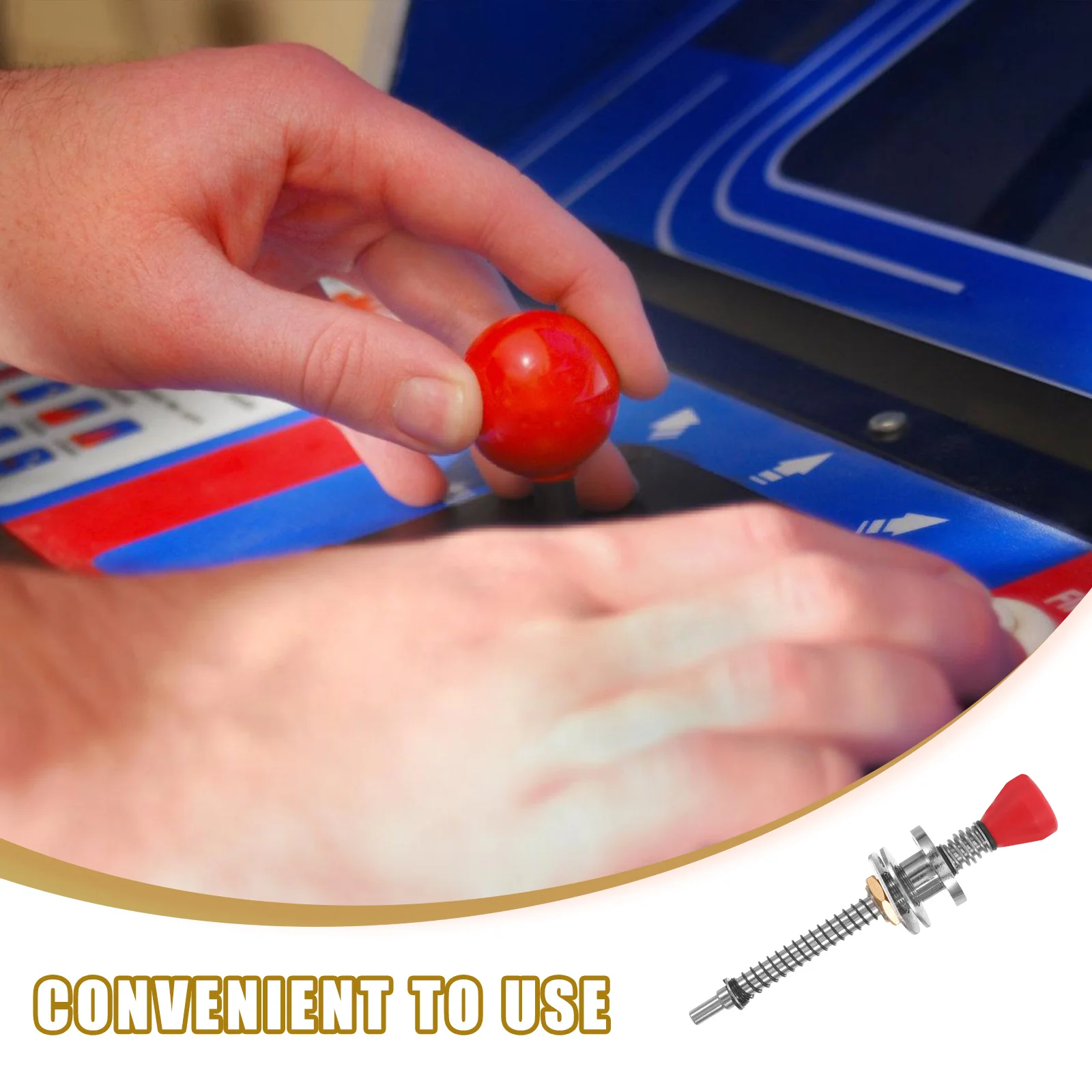 Heavy Duty Pinball Machine Lever Thick Alloy Rod Responsive Control for Commercial Home Use Pinball Shooter Crank
