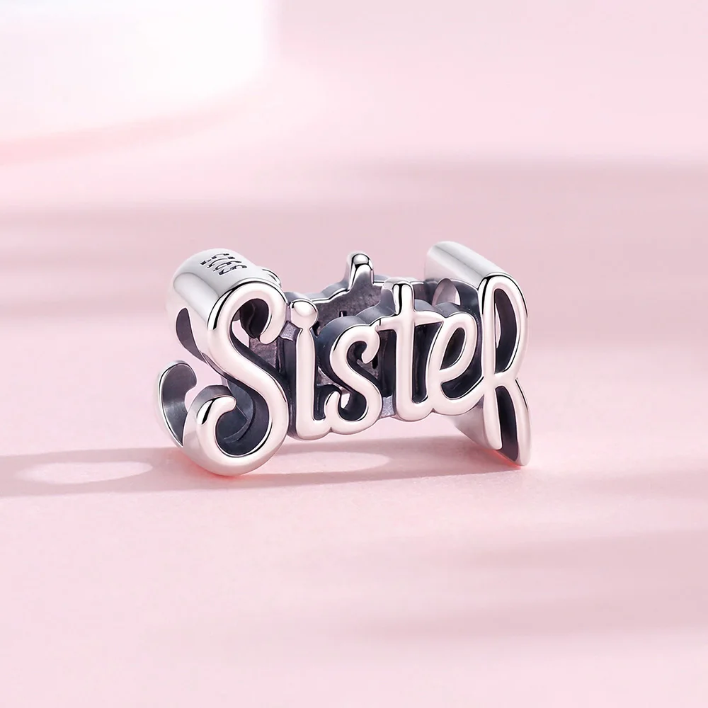 New 925 Sterling Silver Charms Family Series Handwritten Loved Ones Bead Fit Original Bracelet DIY Jewelry Outfit Gift For Women