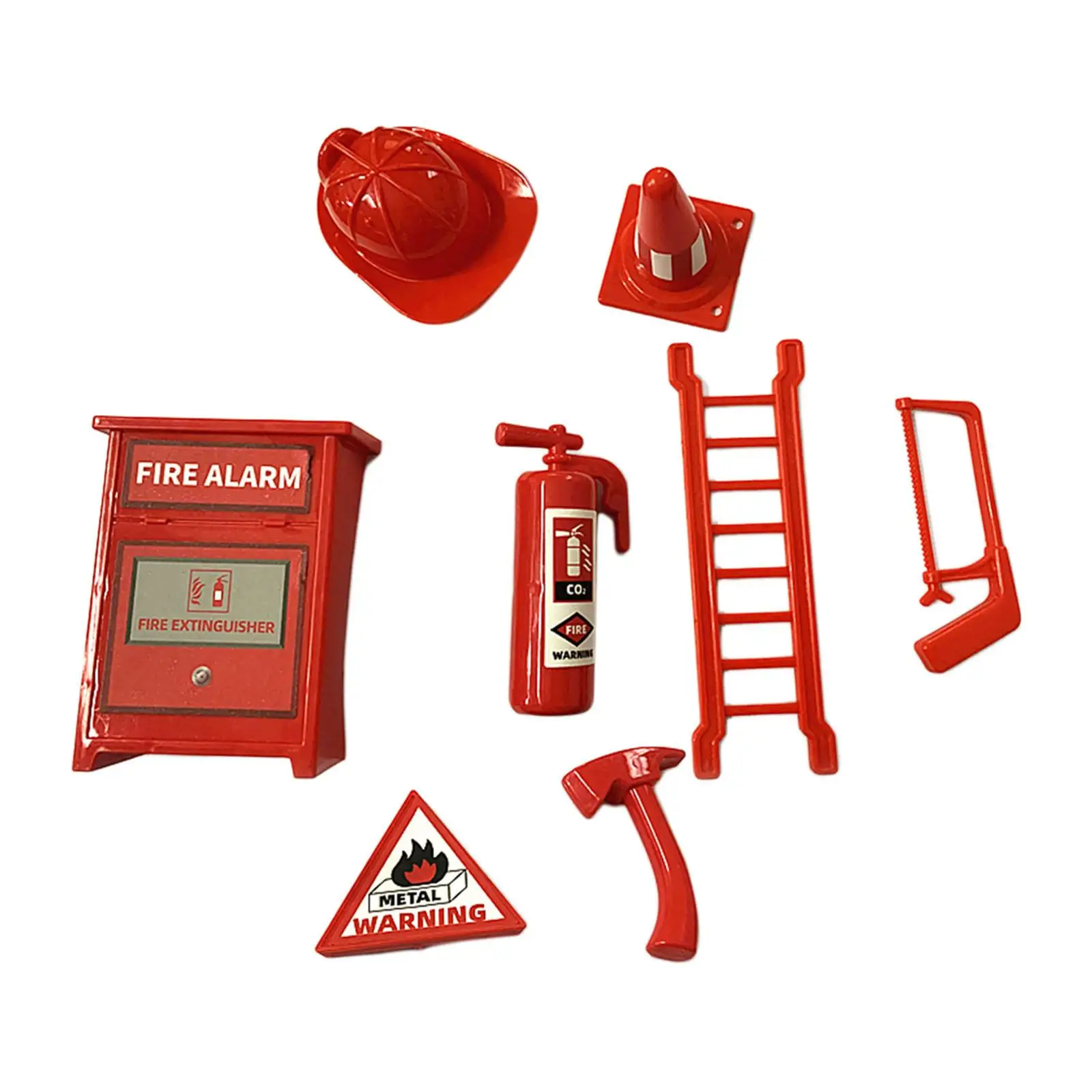 

8x 1/12 Dollhosue Fire Fighting Accessory Kids Pretend toys, for Birthday Gifts