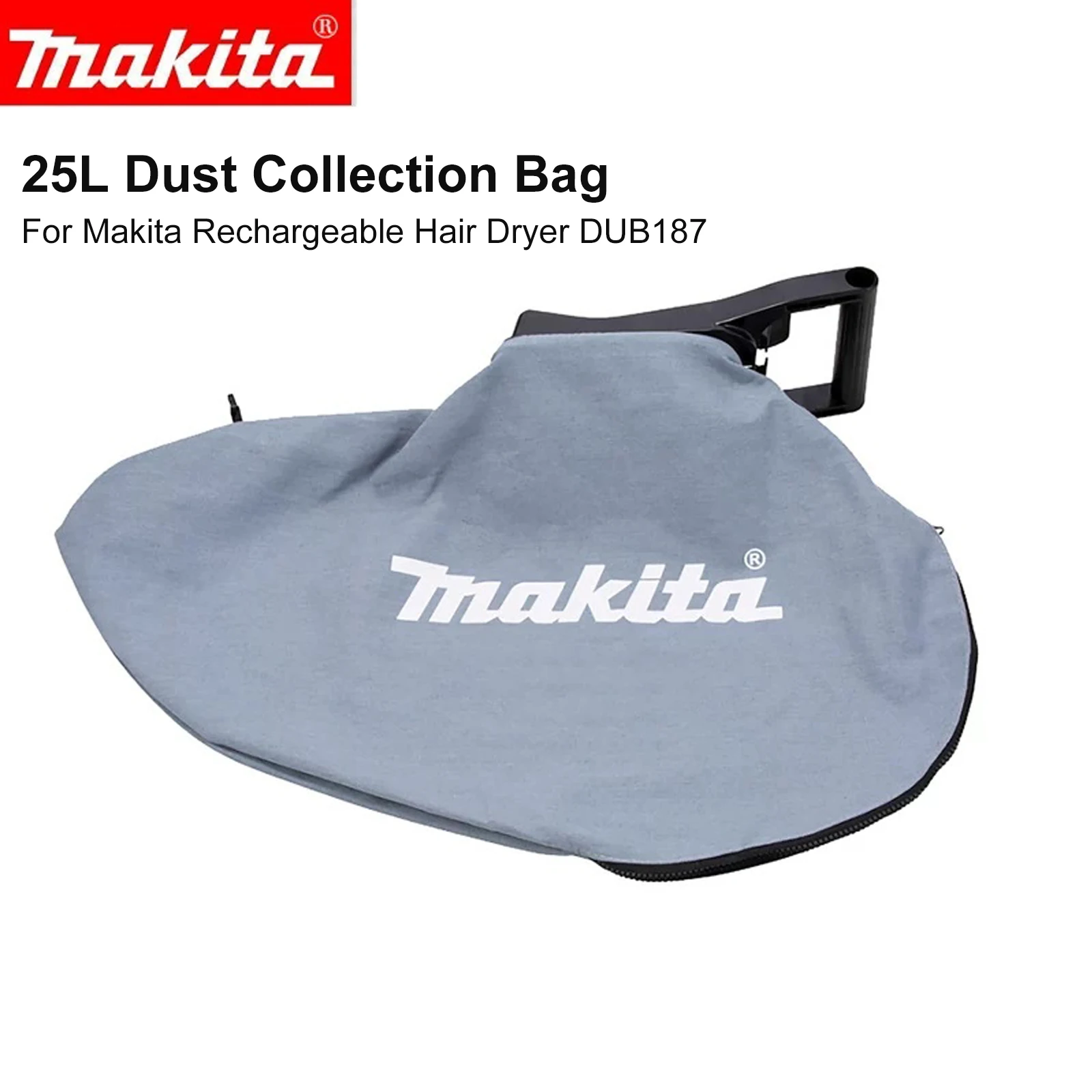 Original Parts  25LDust Collection Bag T Type Vacuum Nozzle Assembly Joint B Pipe For Makita Rechargeable Hair Dryer DUB187