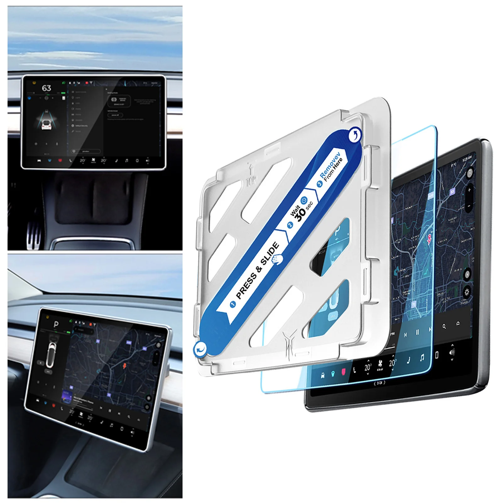 Screen Protector For Tes LaModel Y Tempered Film For Tes La Car Model3 Center Console Tempered Glass ModelY Screen