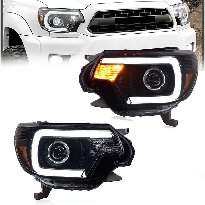 For Toyota Tacoma Headlights 2012 2013 2014 2015 Tacoma LED Headlight LED DRL Project Lens Dynamic turn signal Headlamp assembly