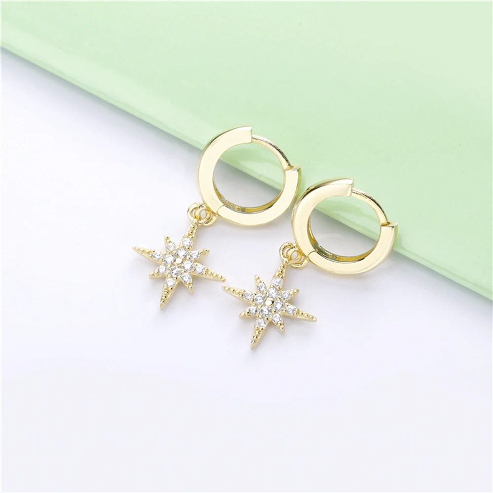 SHADOWHUNTERS الأصلي 925 فضة Starbrust كليب على أقراط للنساء جودة عالية الفضة 925 صنع المجوهرات #6