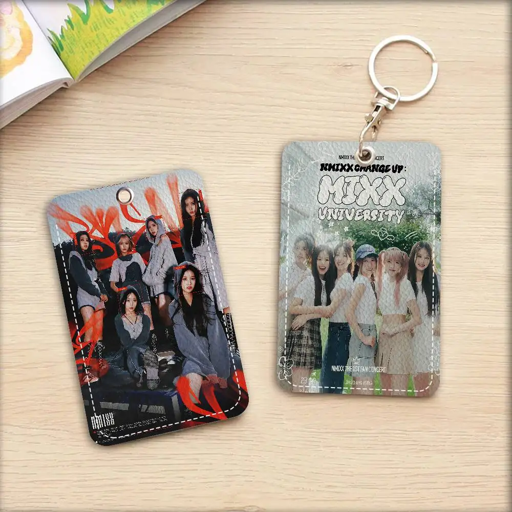 Music Group N-NMIXX Cartoon Card Keychain Anime Fashion Pendant Bag ID Door Card Case Bus Card Cute Adult Birthday Gift