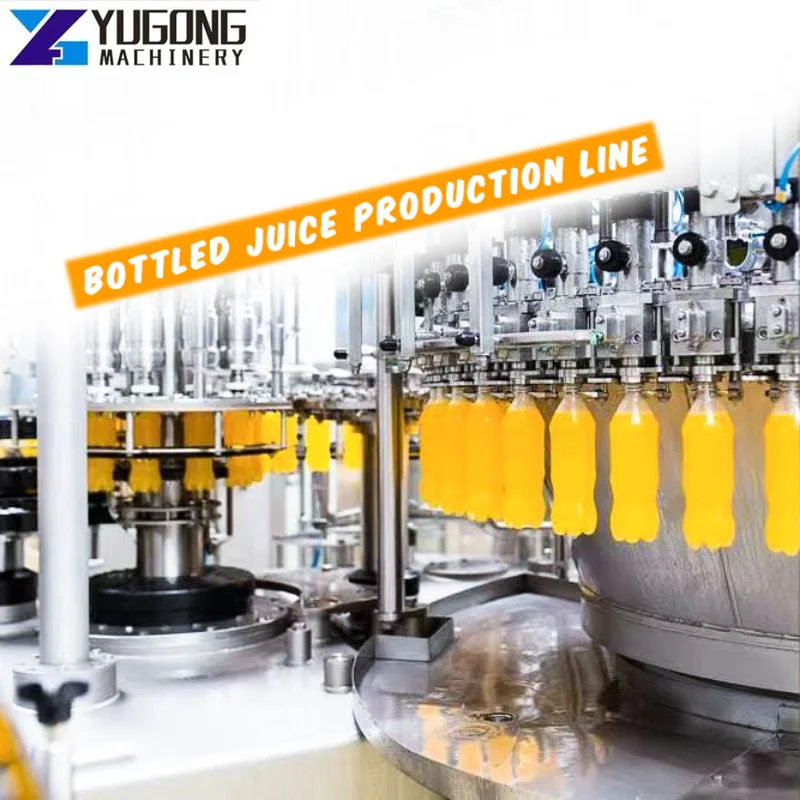 YUGONG Automatic Filling Capping And Labeling Machines Liquid 4 Nozzles Bottle Automatic Liquid Filling Machine