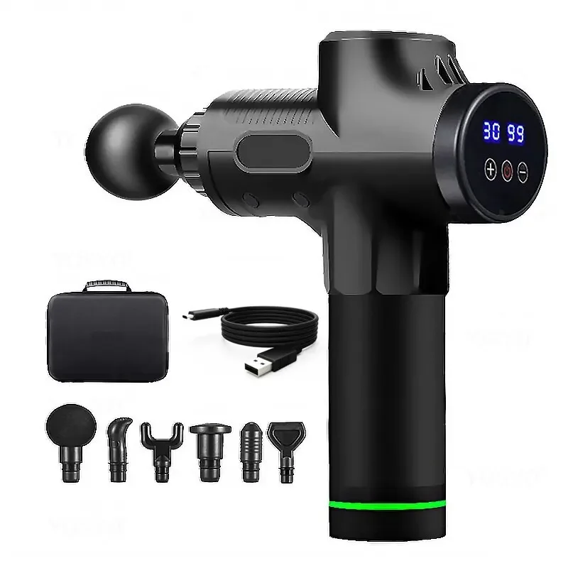 Portable Fascia Gun Vibration Massage Gun For Body Neck Back Deep Muscle Relaxation Fitness Slimming One Head image 3