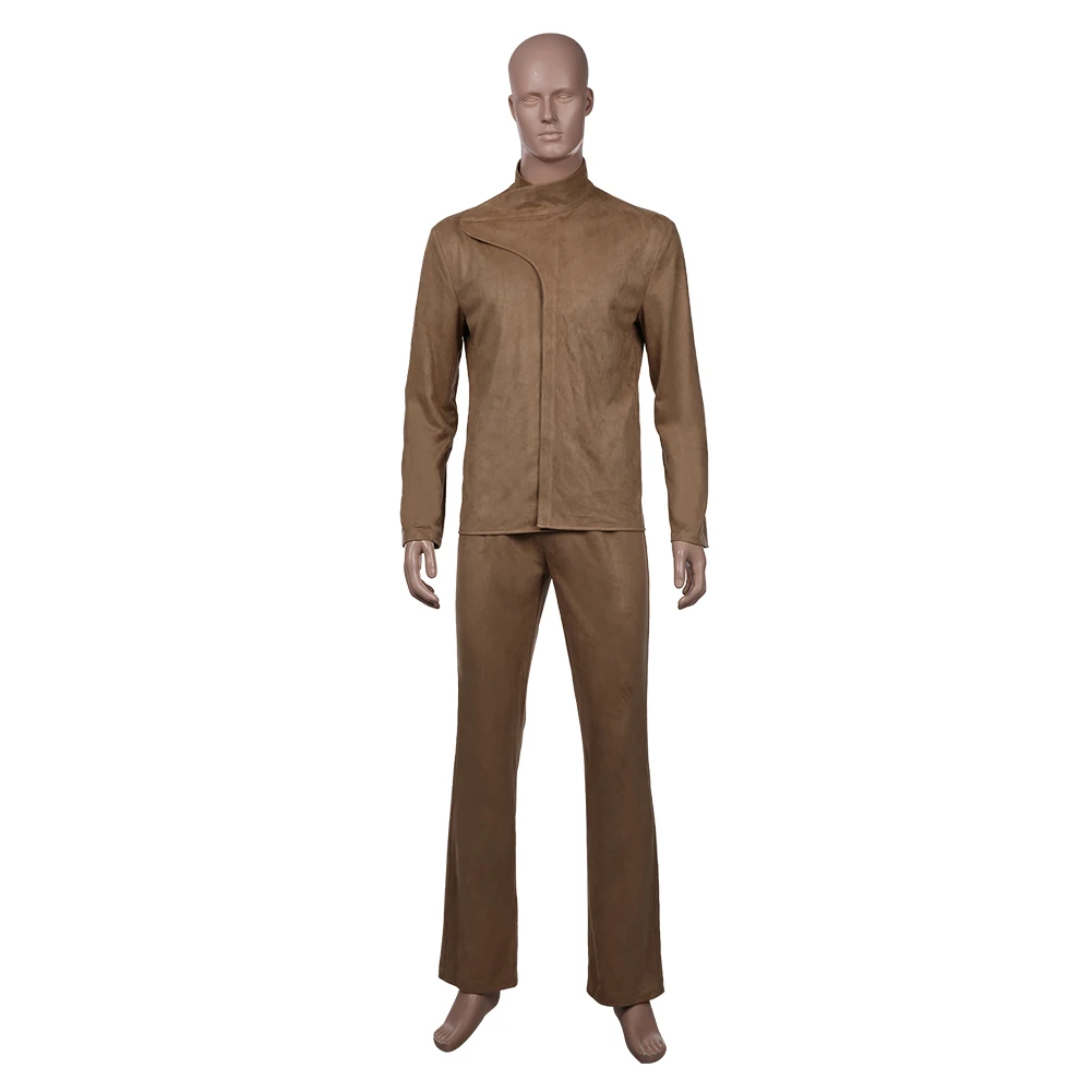 Disfraz de Cosplay de la guardia del templo Jedi para hombres adultos, traje de fantasía para hombres, bata marrón, capa, uniforme, trajes de juego de rol, The clon Cos Wars