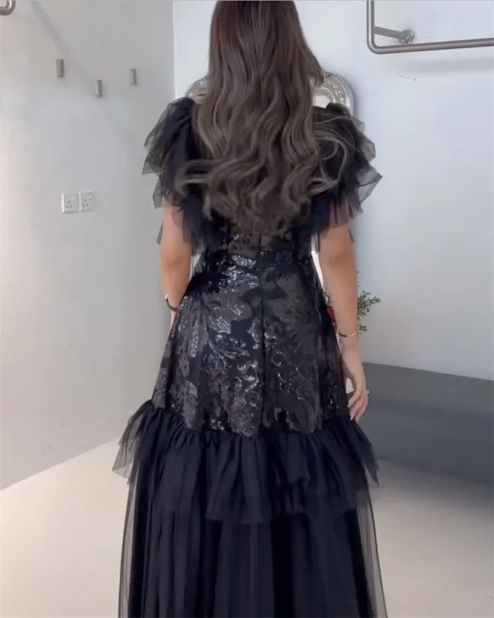 Evening Gown Formal Prom Dress Dearin High Collar A-line Floor Length Skirts Tulle Bespoke Occasion Dresses Saudi Arabia