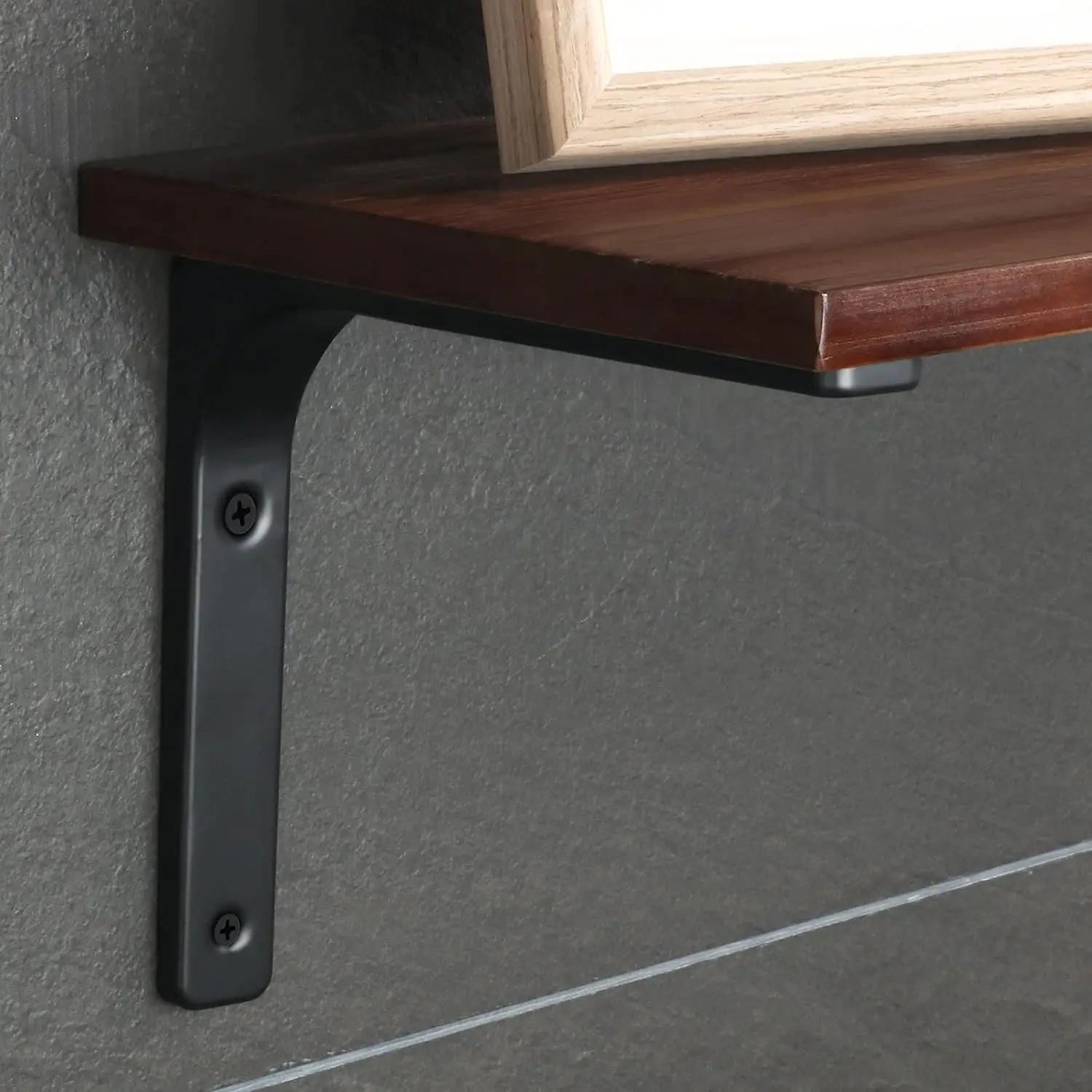 2Pcs Heavy-Duty Iron L-Shaped Shelf Brackets Right Angle Corner Supports for Wall Mounted Furniture Bracket Support Hardware