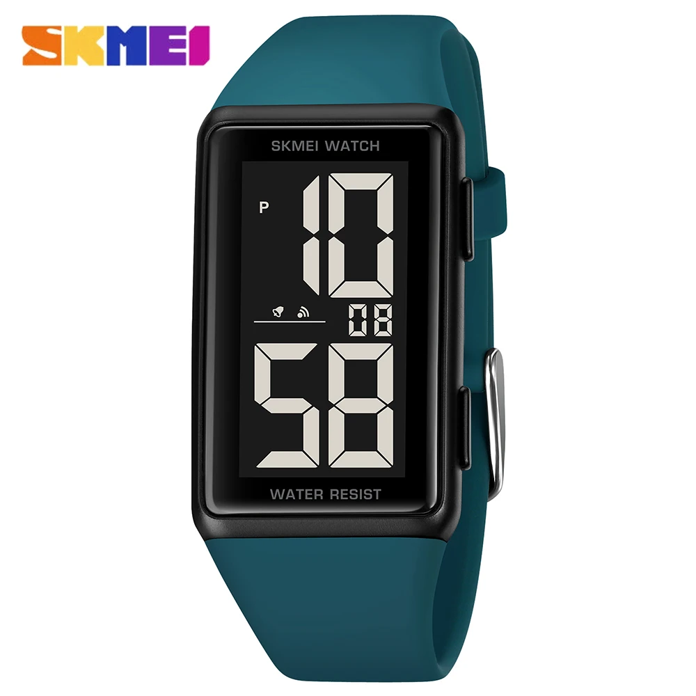 SKMEI Large Numbers Student Watch Neutral Fashion Simple Chrono Sports Wrist Watches Silicone Strap Digital Display Date Clock