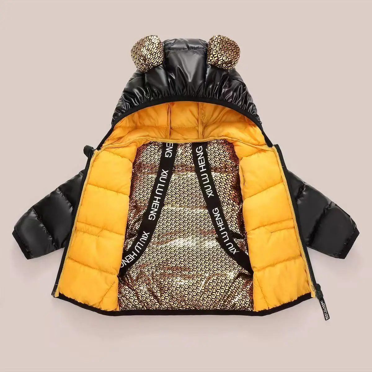 

Children's Down Jacket Autumn And Winter Boys and Girls' Winter Thick Hooded Coat Kids Baby Warm Cotton Jacket