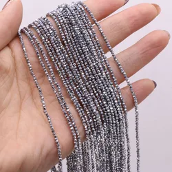 2pc Fine Natural Stone Beads Silver Color Plated Loose Tiny Spinel Bead for Jewelry Making Diy Necklace Bracelet Accessories
