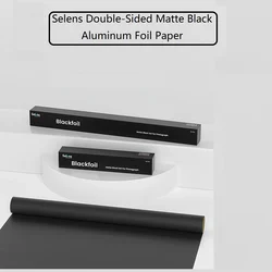 Selens Spotlight Black Aluminum Foil Paper Matte Cinefoil Non Reflective Photography Cardboard for Light & Masking Light Leak