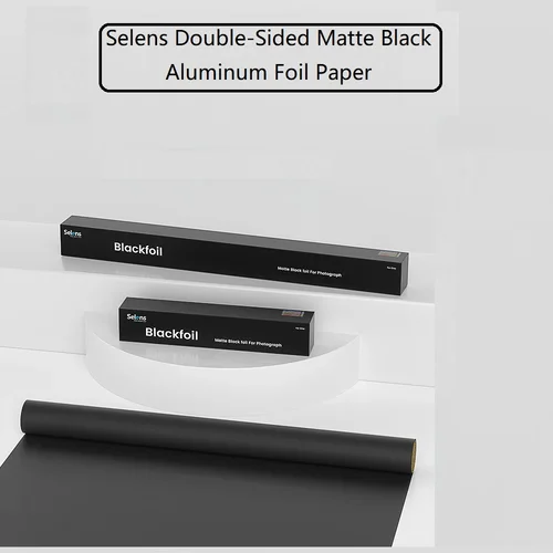 Imagen 1 del producto Foco Selens, papel de aluminio negro, Cinefoil mate, cartón de fotografía no reflectante para luz y enmascarar fugas de luz
