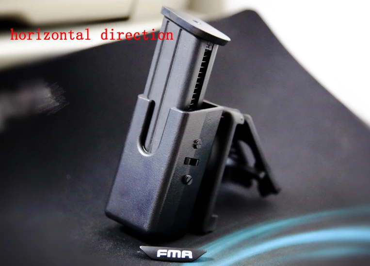 TB-FMA IPSC Gun Magazine Jacketed Revolving Quickly 360 Degrees Pistol Magazine Pouch for Straight and Horizontal Direction