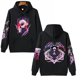 Japan Anime Jujutsu Kaisen Satoru Gojo Anime Men's Hoodies Pullovers Tops Loose Male Long Sleeves Autumn Winter Harajuku Hoody