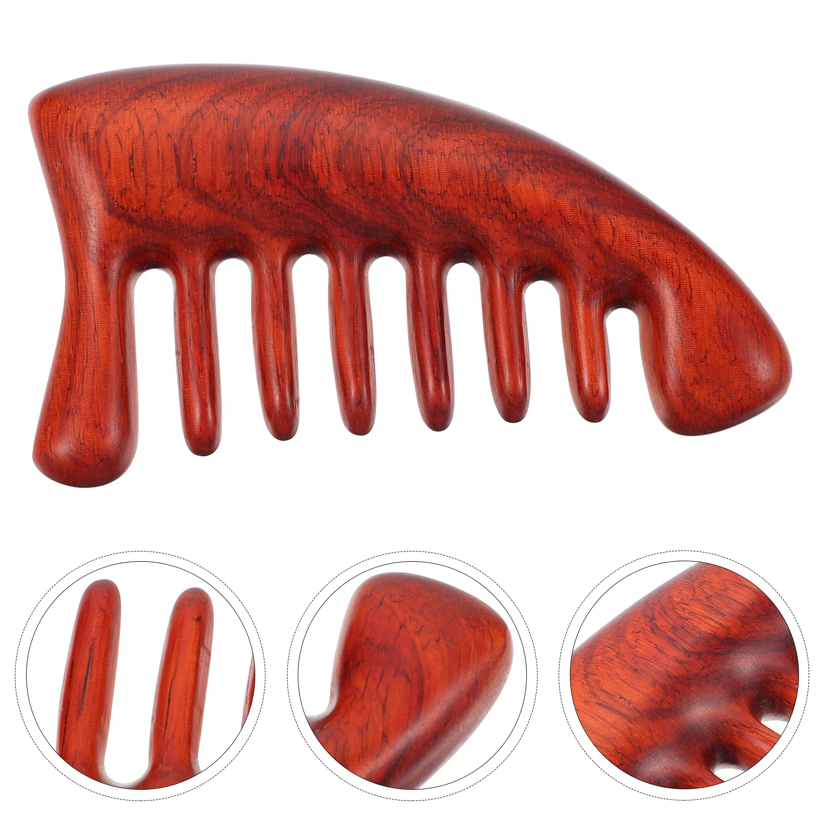

1pc Dark Anti-Static Wood For Massage Creative Comb Durable Hair Sandalwood Comb Tool Practical Gift Idea
