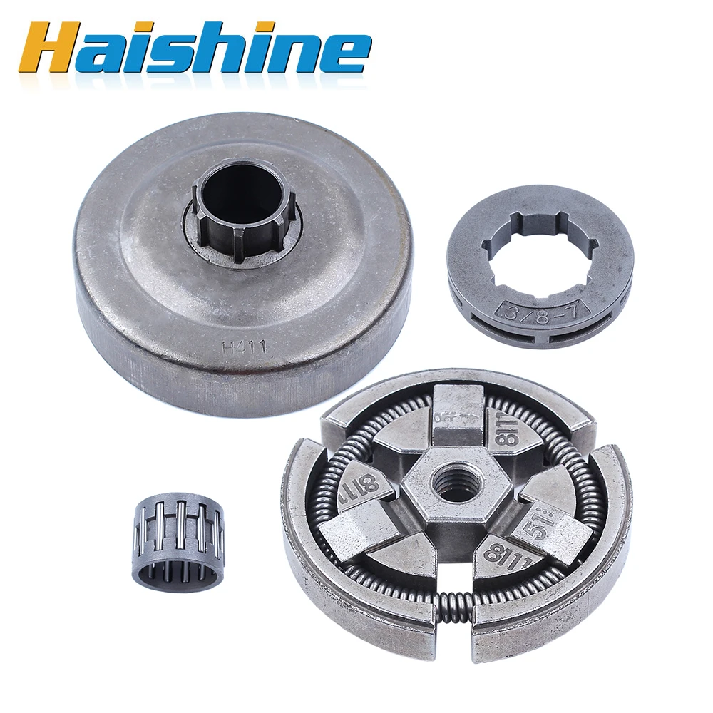 

3/8" PITCH 7T Chain Drive Clutch Drum Bell Sprocket Rim Bearing For HUSQVARNA 55 51 50 EPA Rancher 154 254 Chainsaw