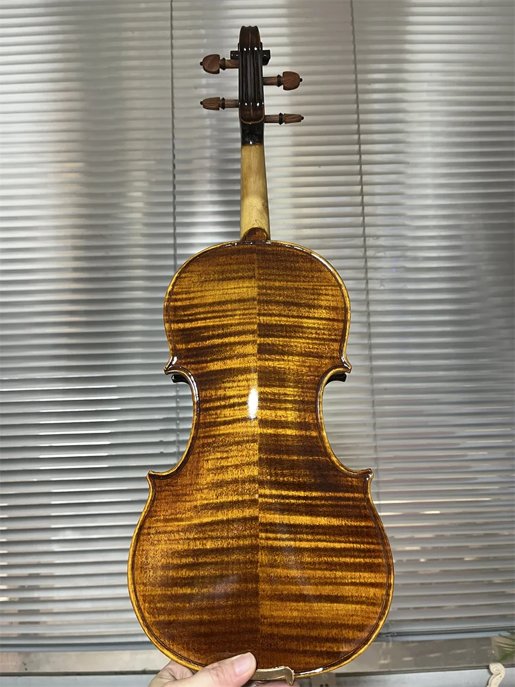 Musical Instrument Photo - Actual Photo Natural Flamed Wood Hand